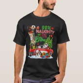 99 Percent Naughty 1 Nice Reindeer Donkey With San T-Shirt (Vorderseite)