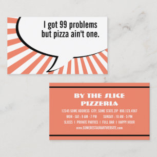 99 Probleme, aber Pizzamalerei eine Visitenkarte