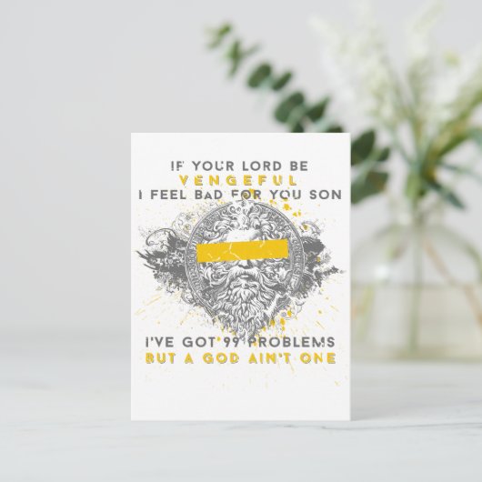 99 Probleme Postkarte (Stehend Vorderseite)