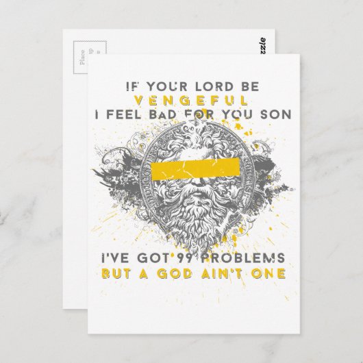 99 Probleme Postkarte (Vorne/Hinten)