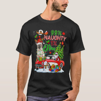 99 Prozent unartig 1 nettes Rentier Katze mit Sant T-Shirt