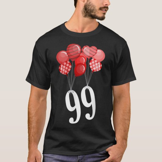 99 Red Balloons - Peace Liebe 80er Classic T - Shi T-Shirt (Vorderseite)
