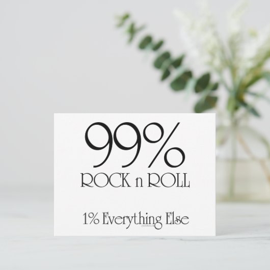 99% Rock'n'Roll Postkarte (Stehend Vorderseite)