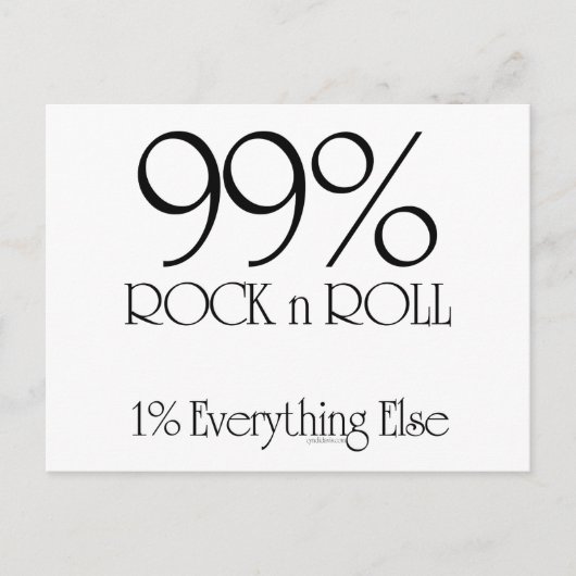 99% Rock'n'Roll Postkarte (Vorderseite)