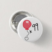 99 rote Ballone Button (Vorne & Hinten)