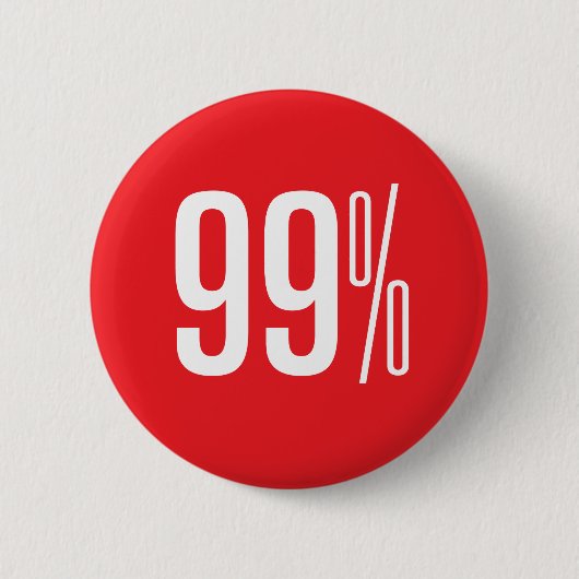 99% roter Knopf Button (Vorderseite)