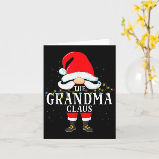 99 Santa Claus Matching Family Pajama Grandma Clau Karte (Gelbe Blume)