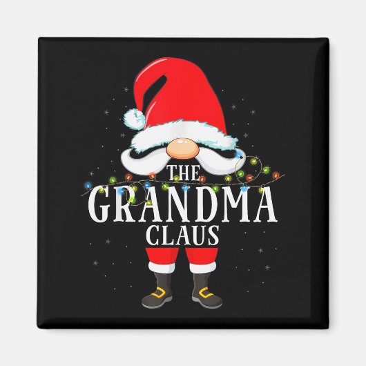 99 Santa Claus Matching Family Pajama Grandma Clau Magnet (Vorne)