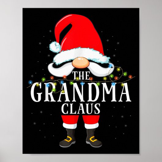 99 Santa Claus Matching Family Pajama Grandma Clau Poster (Vorne)