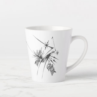 99 Schwarz-Weiß-Abstrakte Stammes-Tattoo-Kunst Milchtasse