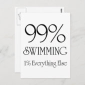 99 % Schwimmen Postkarte (Vorne/Hinten)