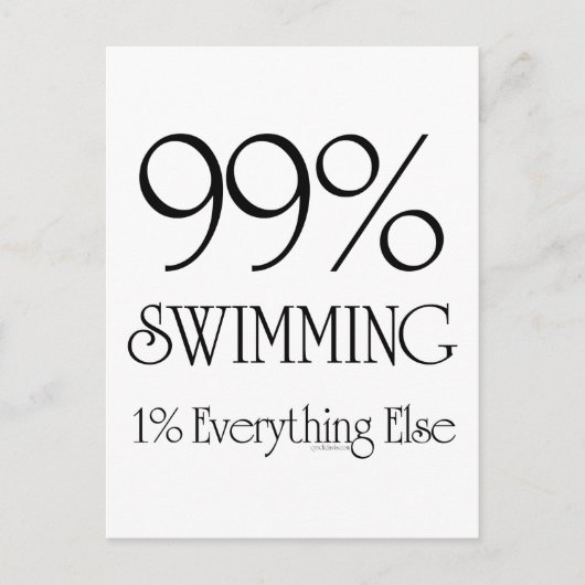 99 % Schwimmen Postkarte (Vorderseite)