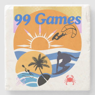 99 Sommerspiele Steinuntersetzer