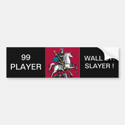 99 SPIELER WALL ST. SLAYER ! AUTOAUFKLEBER (Vorne)