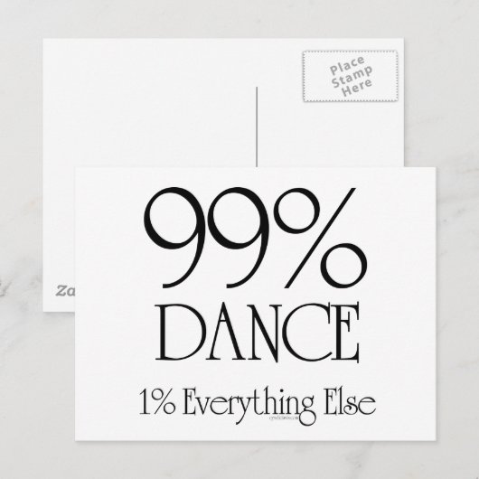 99 % Tanz Postkarte (Vorne/Hinten)