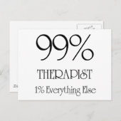99% Therapeut Postkarte (Vorne/Hinten)