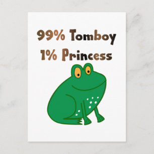 99 % Tomboy 1 % Prinzessin Postkarte
