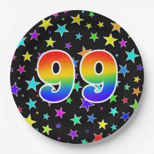 99. Veranstaltung: Bold, Fun, Colorful Rainbow 99 Pappteller