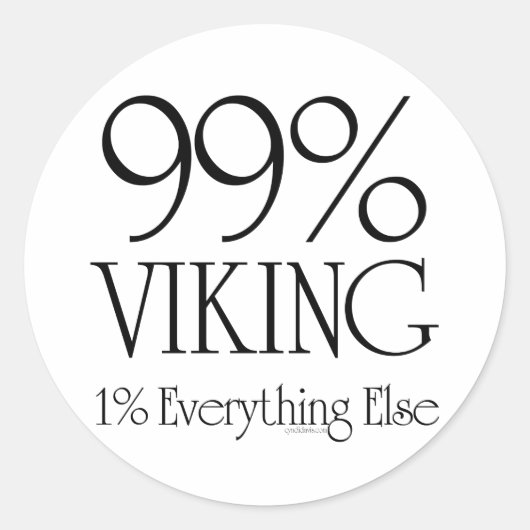 99% Viking Runder Aufkleber (Vorderseite)