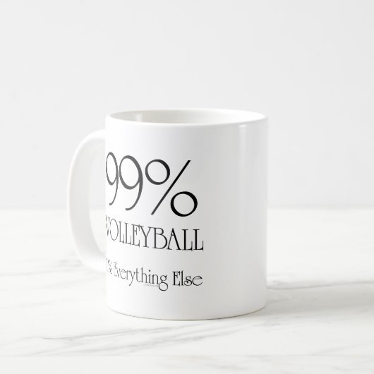 99% Volleyball Kaffeetasse (Vorderseite Links)