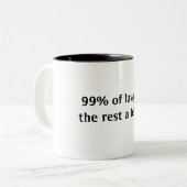 99% von Rechtsanwälten geben der Erholung einen Zweifarbige Tasse (Vorderseite Links)