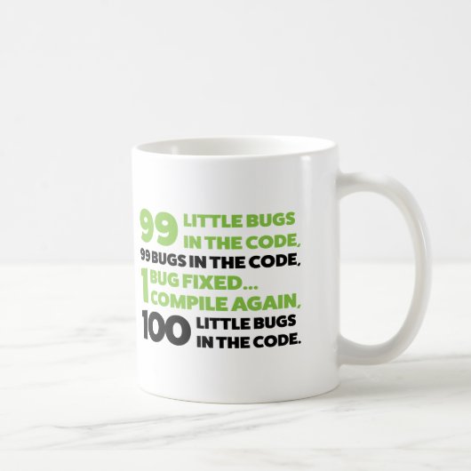 99 Wanzen im Code… Kaffeetasse (Rechts)