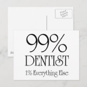 99 % Zahnarzt Postkarte (Vorne/Hinten)