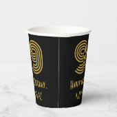 99th Birthday: Art Deco Inspired Look “99” & Name Pappbecher (Rechts)