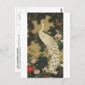 9. 老松孔雀図, 若冲 alte Kiefer und Pfau, Jakuchu Postkarte (Vorne/Hinten)