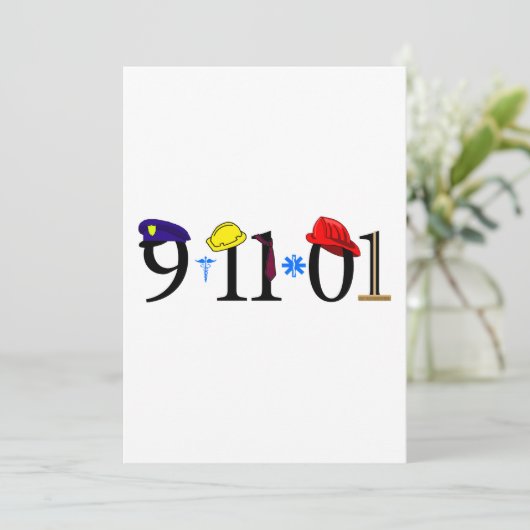 9-11-01 - Denken Sie daran Einladung (Stehend Vorderseite)