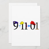 9-11-01 - Denken Sie daran Einladung (Vorne/Hinten)