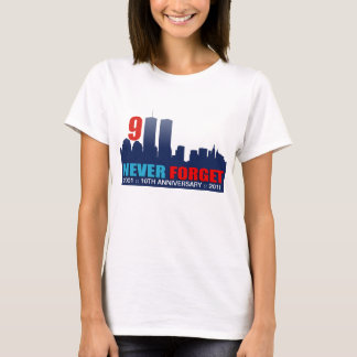 9/11 10. Jahrestag - WTC Twin Tower-Skyline T-Shirt