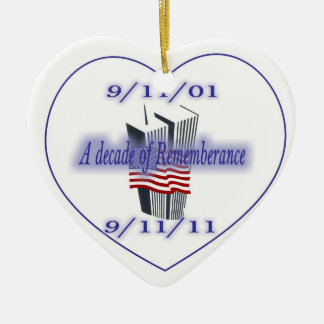 9-11 10. Jahrestags-Erinnerung Keramik Ornament