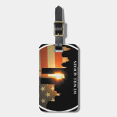 9-11 erinnern Sie sich - wir vergessen nie Gepäckanhänger (Vorderseite vertikal)