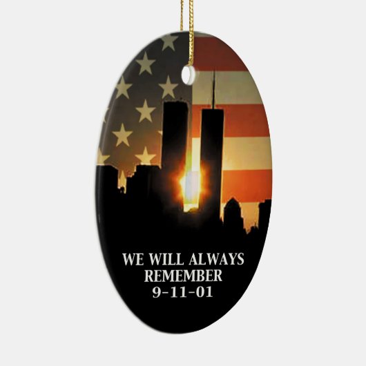 9-11 erinnern Sie sich - wir vergessen nie Keramikornament (Rechts)