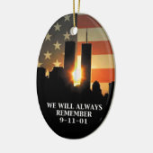 9-11 erinnern Sie sich - wir vergessen nie Keramikornament (Links)