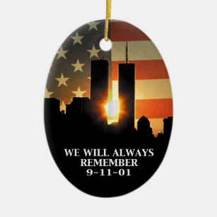 9-11 erinnern Sie sich - wir vergessen nie Keramikornament