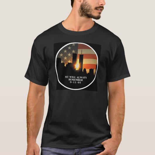 9-11 erinnern Sie sich - wir vergessen nie T-Shirt (Vorderseite)