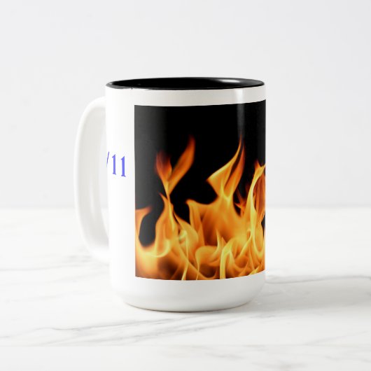 9/11 Erinnerungskaffee-Tasse Zweifarbige Tasse (Vorderseite Links)