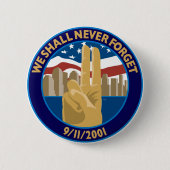 9/11 Erinnerungssymbol-Knopf Button (Vorderseite)
