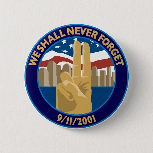 9/11 Erinnerungssymbol-Knopf Button (Vorderseite)