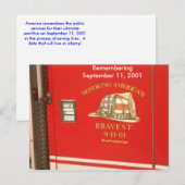 9-11 Firemen Postcard Postkarte (Vorne/Hinten)