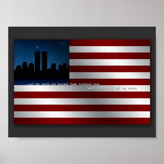 9-11-Flagge Poster (Vorne)