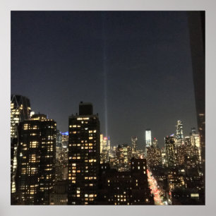 9-11 Gedenklichter NYC Poster