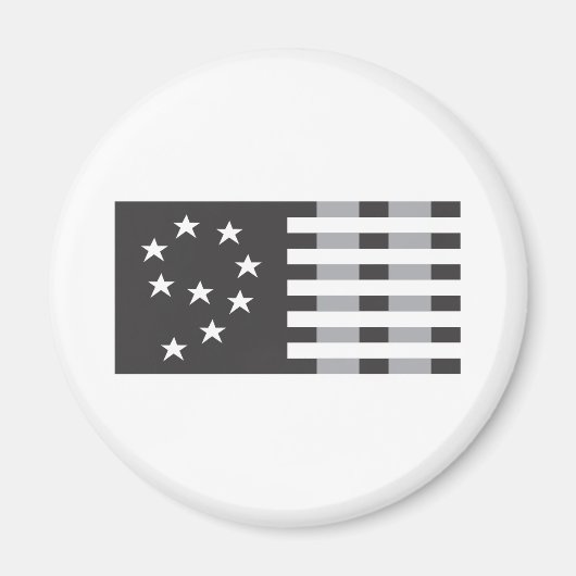 9-11 Gedenklogo Schwarz und Weiß Magnet (Vorne)