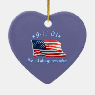 9-11 Gedenkstätte, an die wir uns immer erinnern Keramik Ornament