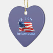 9-11 Gedenkstätte, an die wir uns immer erinnern Keramik Ornament (Links)