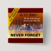 9 11 IMMER IN UNSEREN HERZEN BUTTON (Vorderseite)