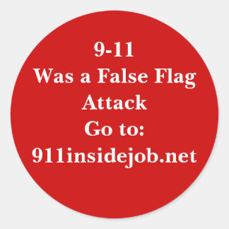 9-11 Inside Job Runder Aufkleber