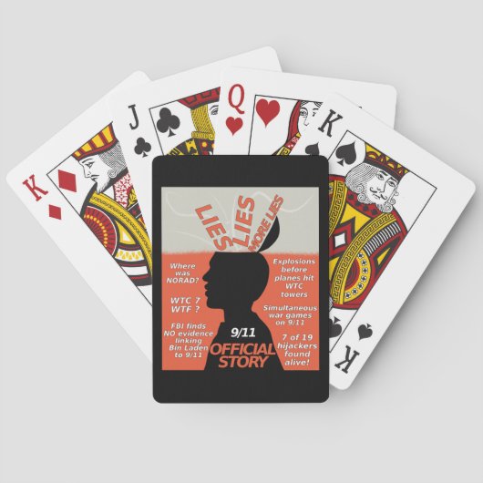 9-11 Offizielle Wahrheitsgeschichte Spielkarten (Rückseite)